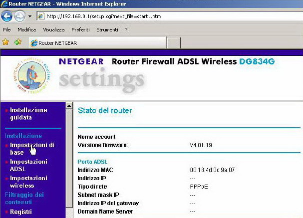 NETGEAR DG834 manuale configurazione adsl NETGEAR DG834 manuale configurazione adsl